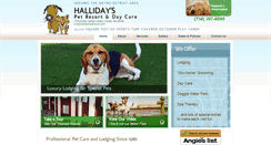 Desktop Screenshot of hallidayspetresort.com